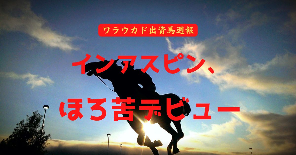 インアスピン、ほろ苦デビュー