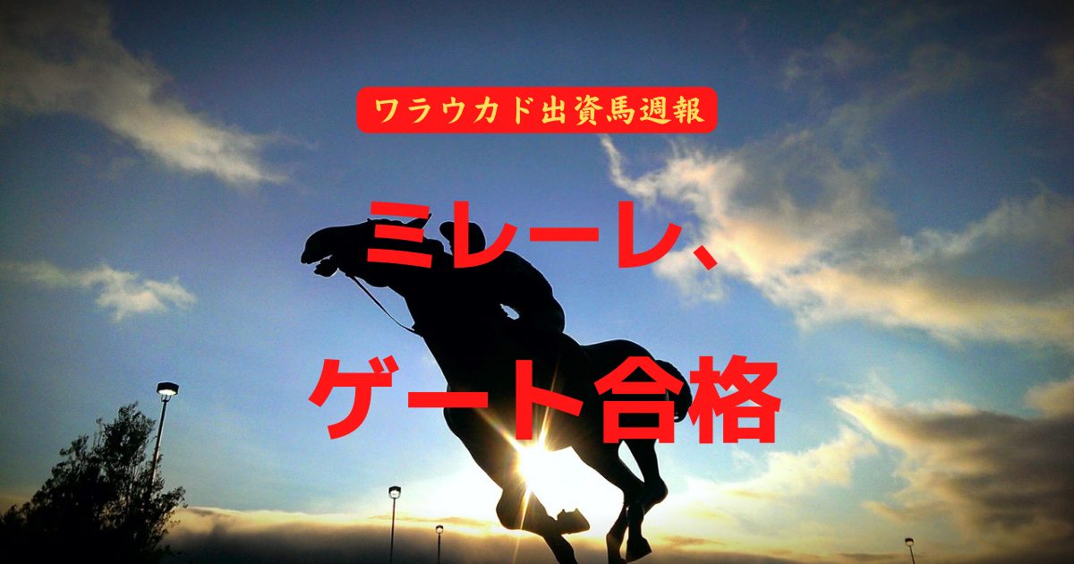 ミレーレ、ゲート合格