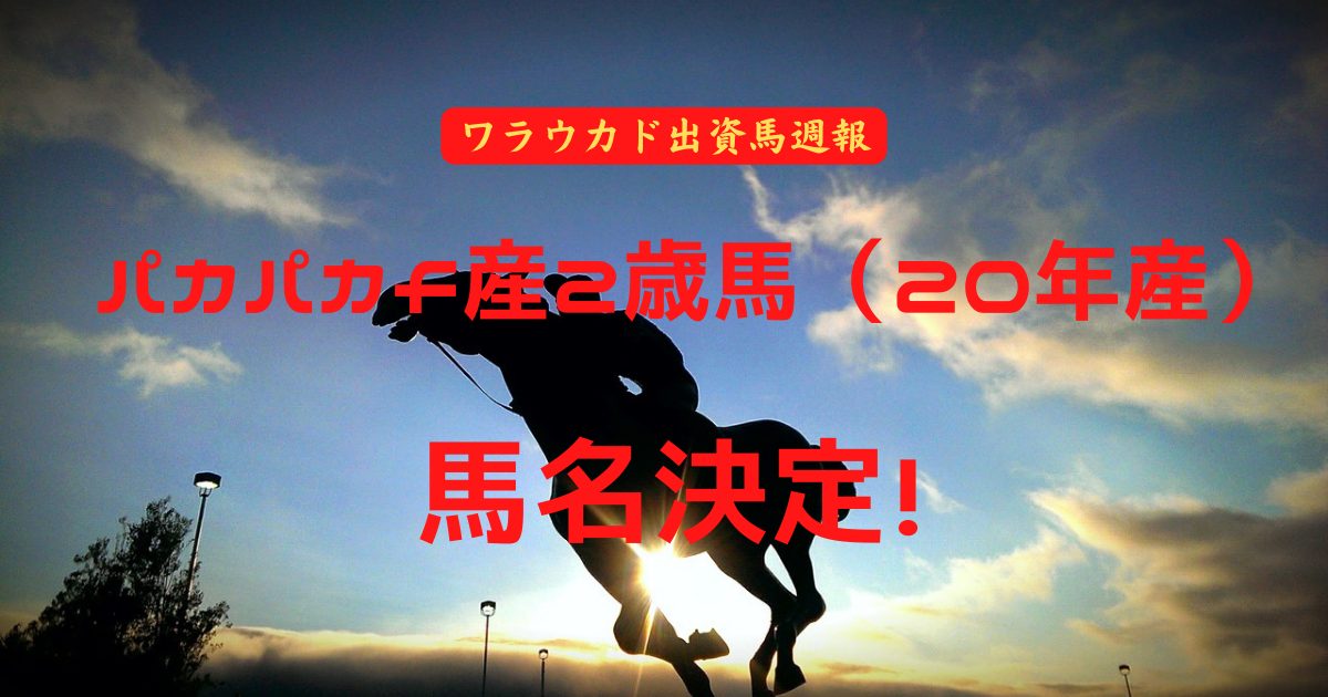 パカパカF産2歳馬（20年産）馬名決定！
