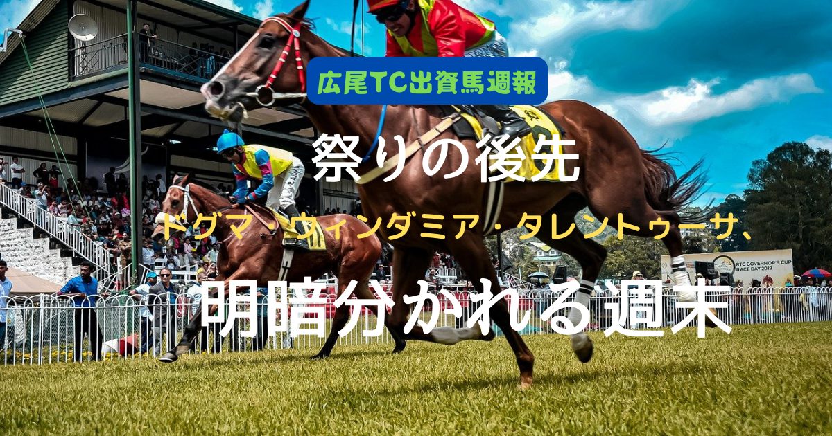 祭りの後先　ドグマ・ウィンダミア・タレントゥーサ、明暗分かれる週末