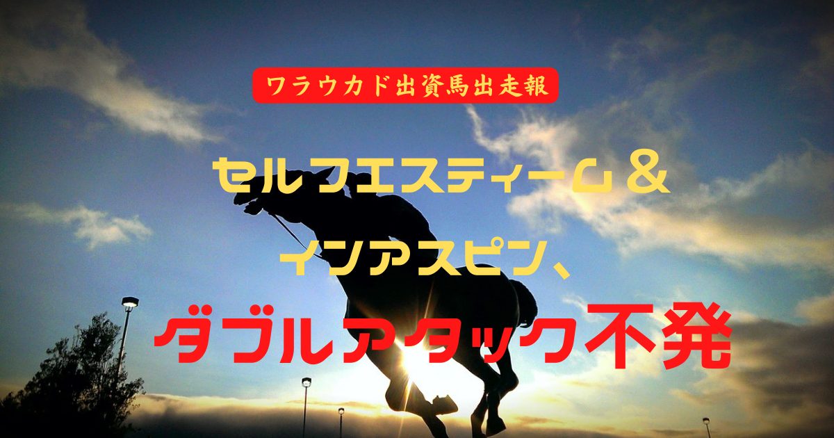 セルフエスティーム＆インアスピン、ダブルアタック不発