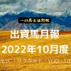 出資馬月報・2022年10月度