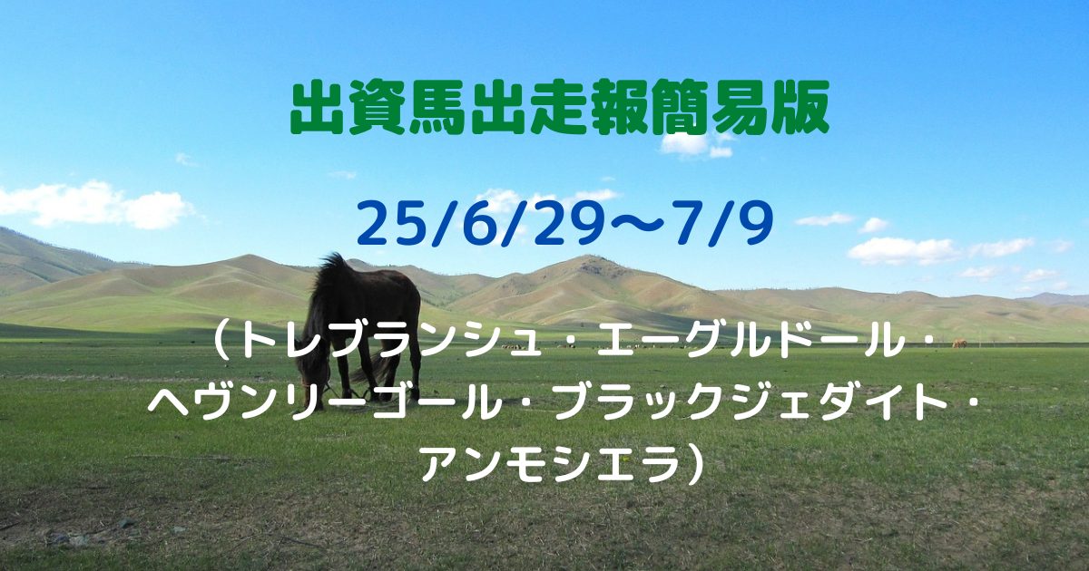 出資馬出走報簡易版2506290709